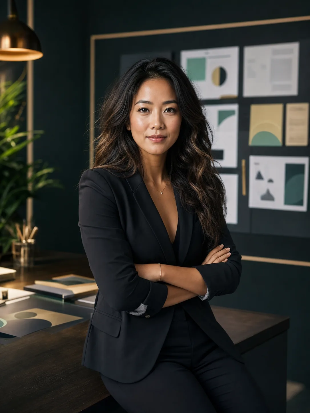 Sienna Park, the Growth & Market strategist, in a refined planning workspace.