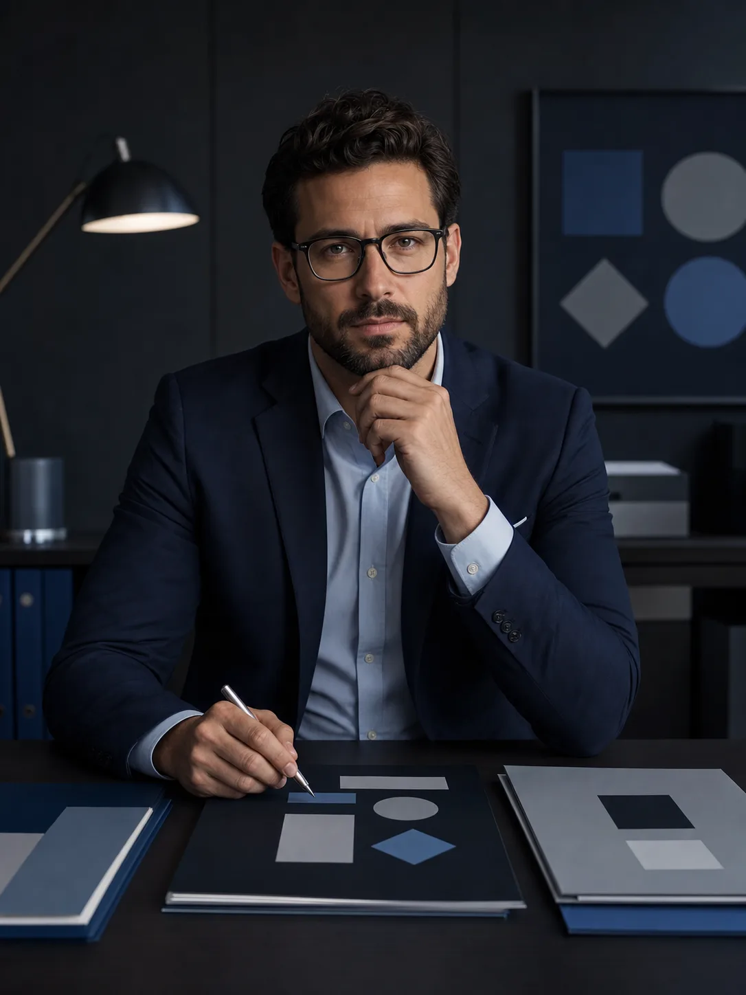 Victor Lane, the Review & Decide decision editor, reviewing options in a quiet workspace.